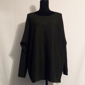 Cyrus Ribbed Knit Pullover Hunter Green Sweater